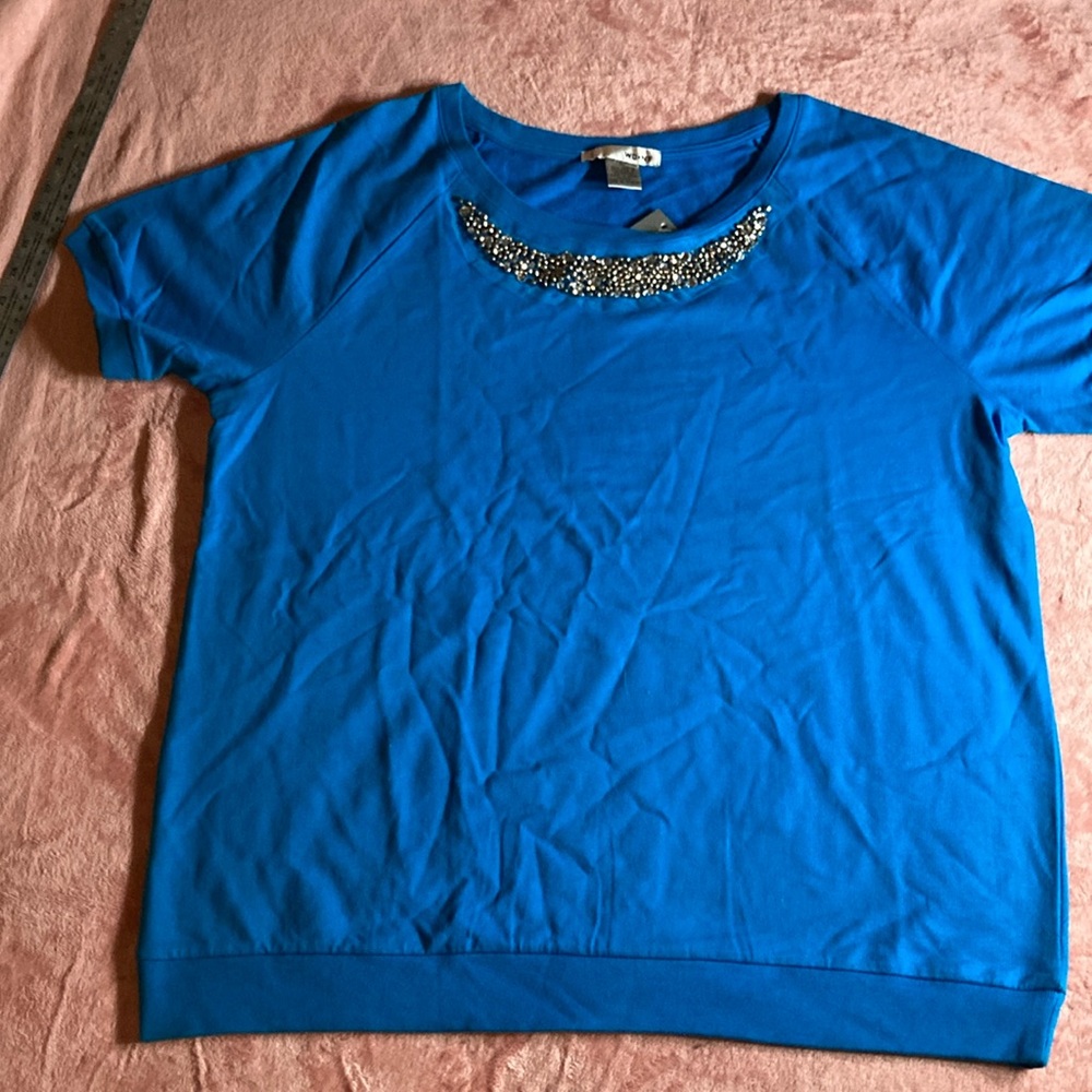 WD•NY blue bling top